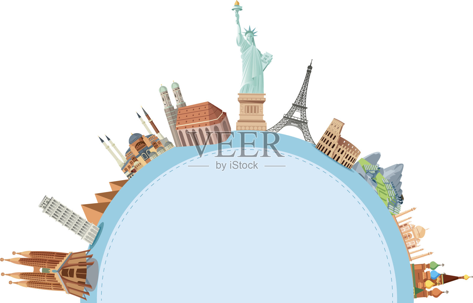 世界旅游插画图片素材