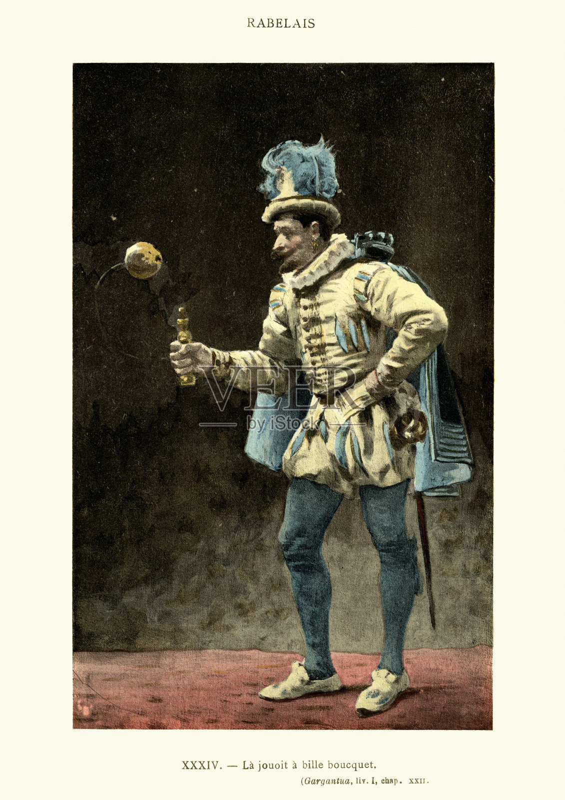 拉伯雷-游戏的巨大的杯和球插画图片素材