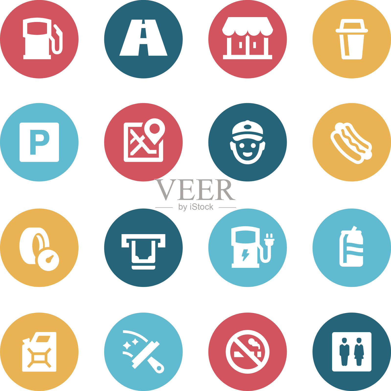 加油站图标图标素材