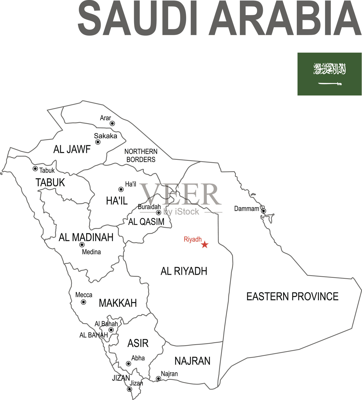 沙特阿拉伯插画图片素材