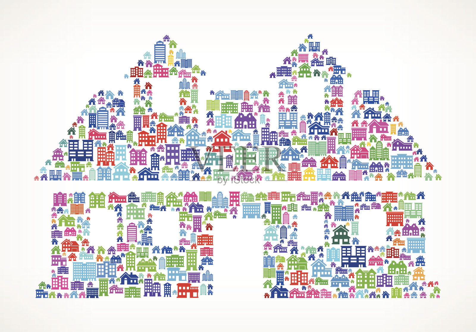 用家庭住宅的图纸绘制家庭住宅插画图片素材