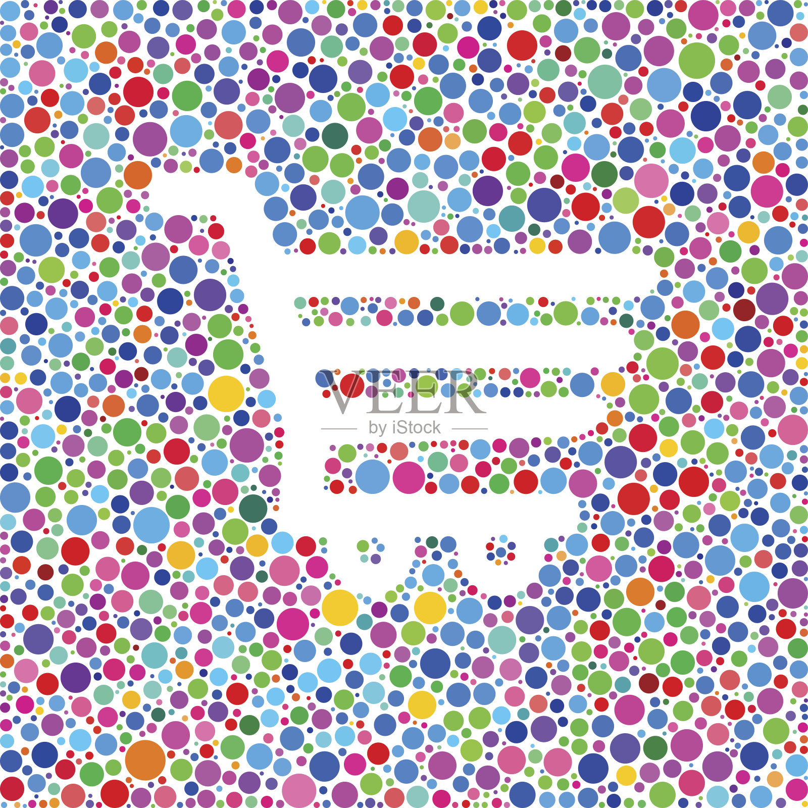 购物车图标上的颜色圈背景图案插画图片素材