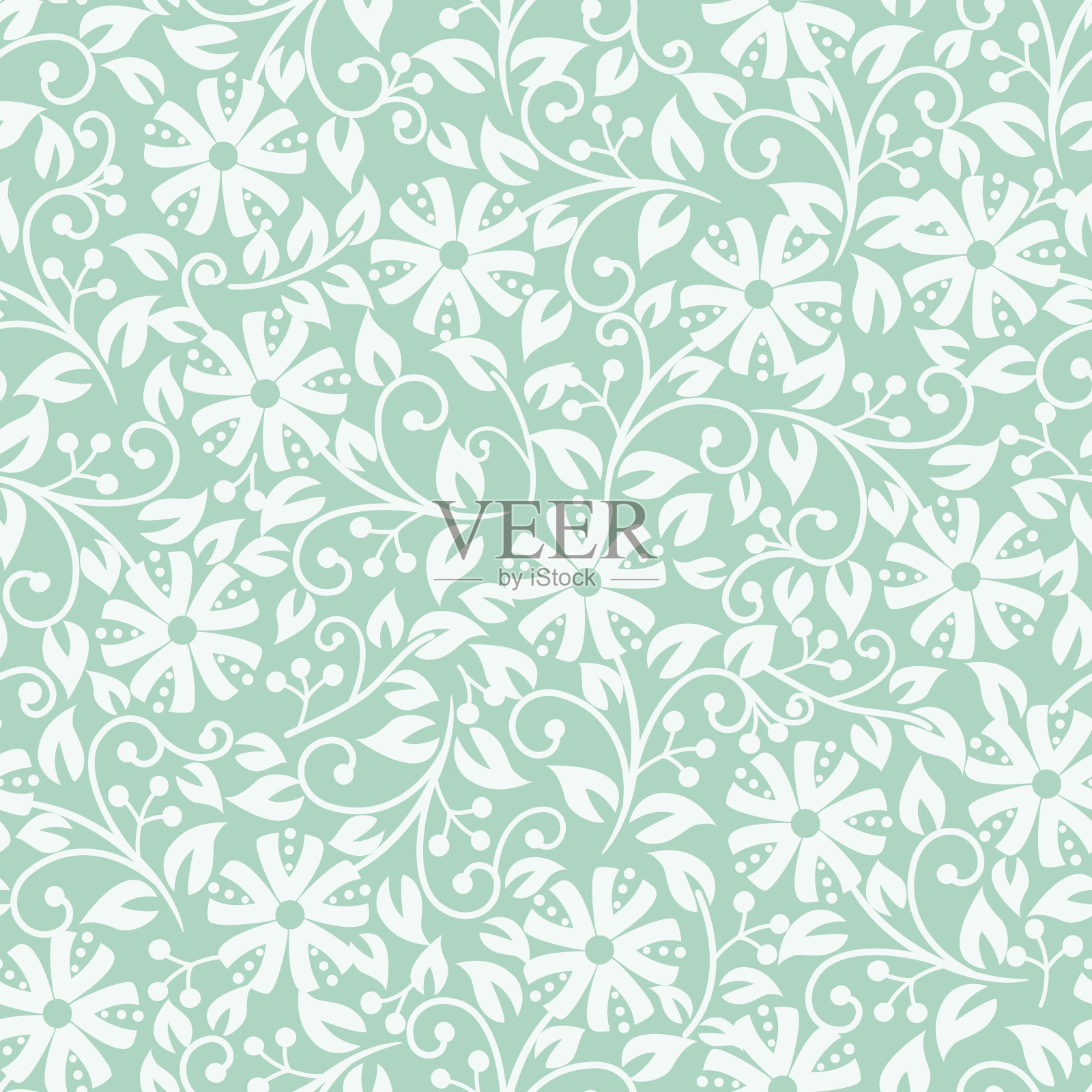 花卉图案。插画图片素材