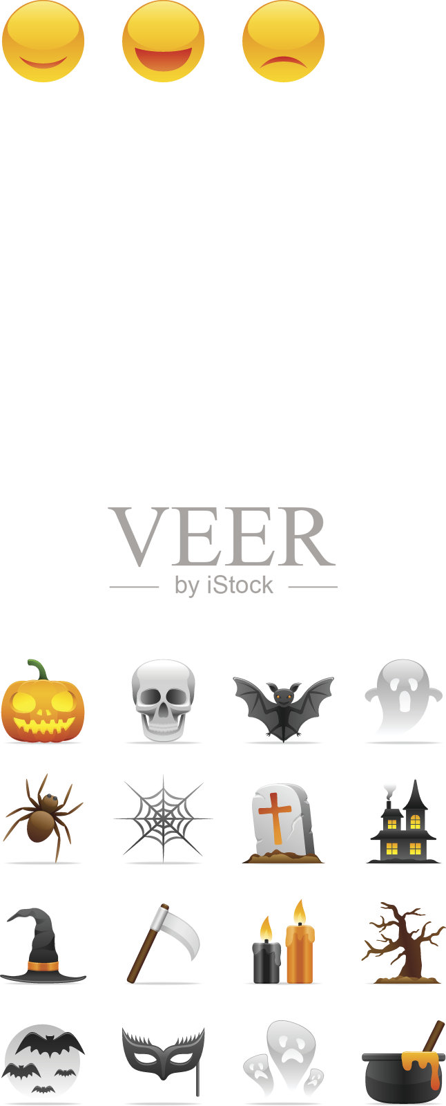 彩色图标-万圣节插画图片素材