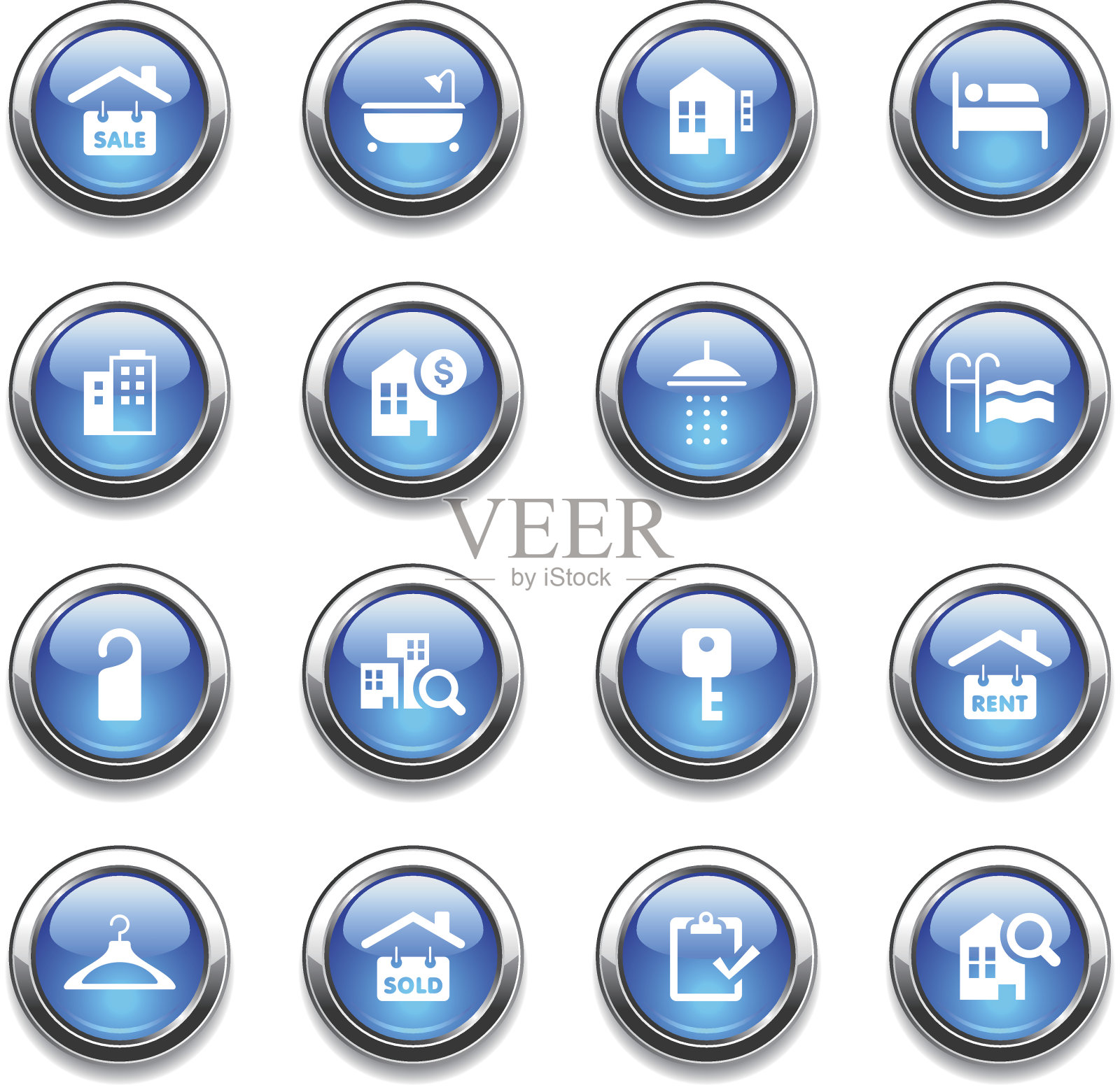 水晶图标设置|房地产图标素材