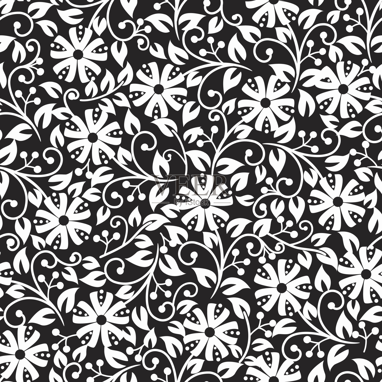 花卉图案。插画图片素材