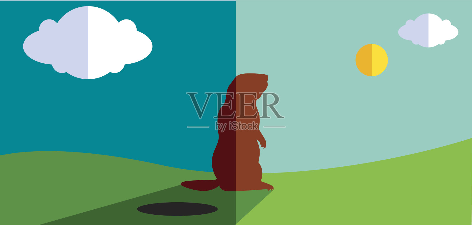 土拨鼠日设计元素图片