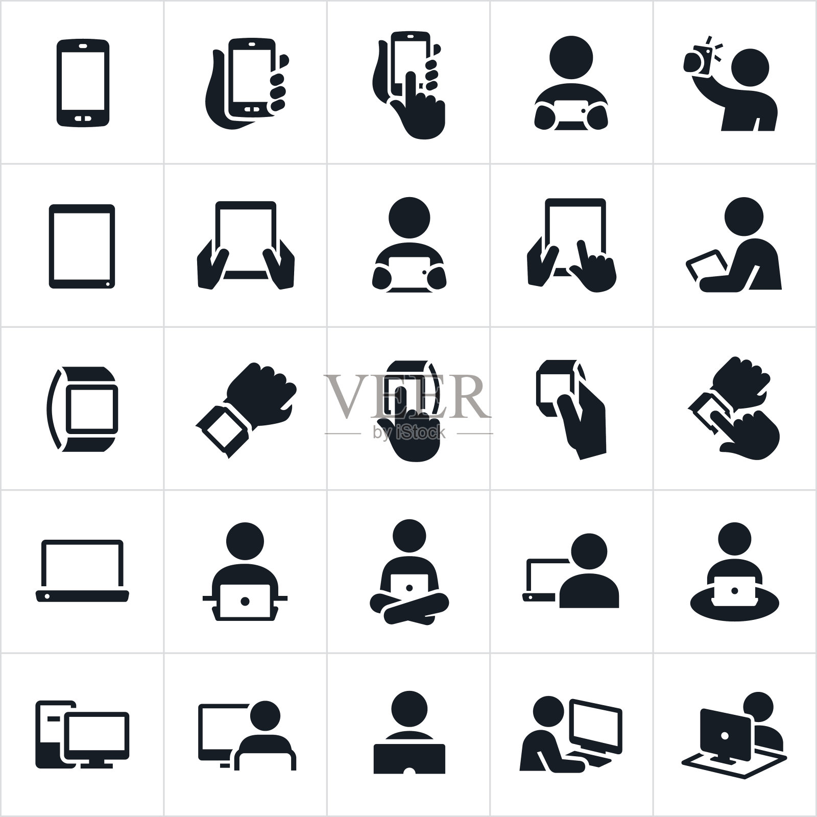 移动设备和计算机图标图标素材