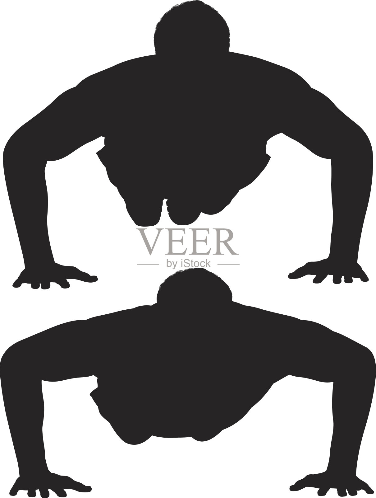 男人做俯卧撑设计元素图片