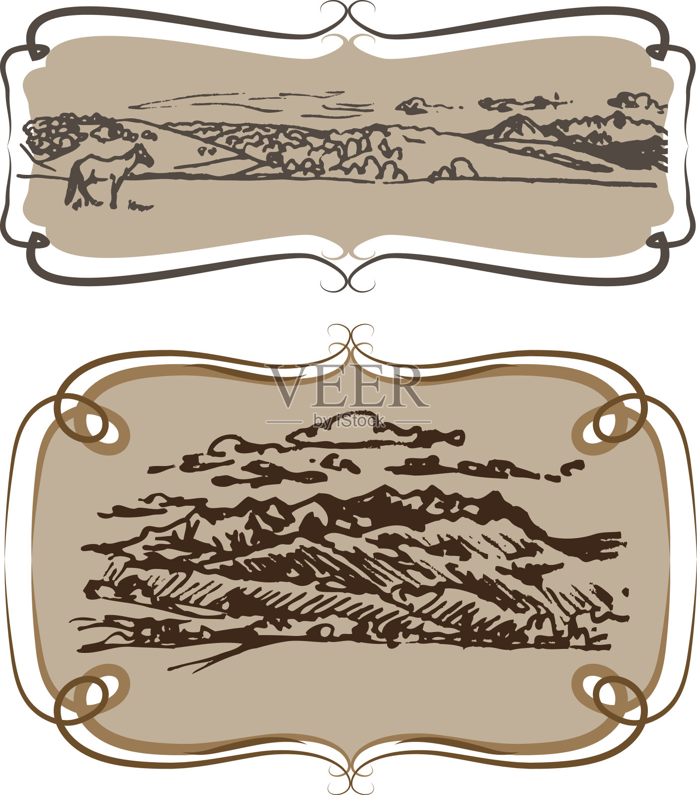 山帧插画图片素材