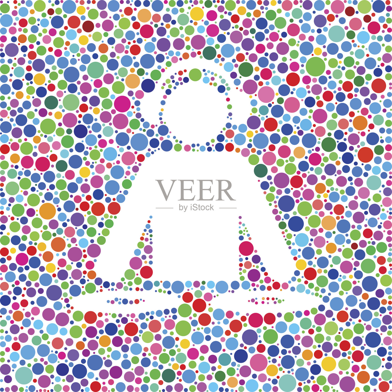 DJ图标上的颜色圈背景图案插画图片素材