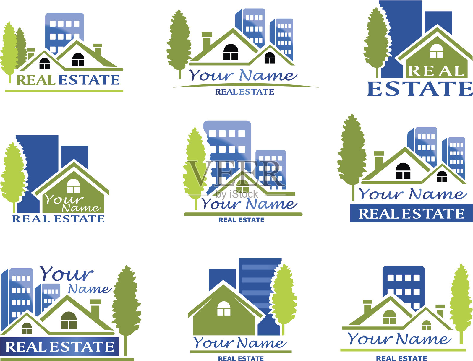 房地产标志插画图片素材