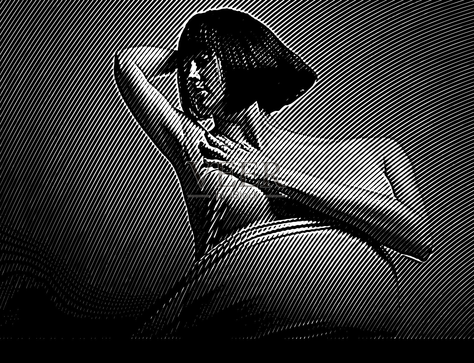 美丽的孕妇插画图片素材