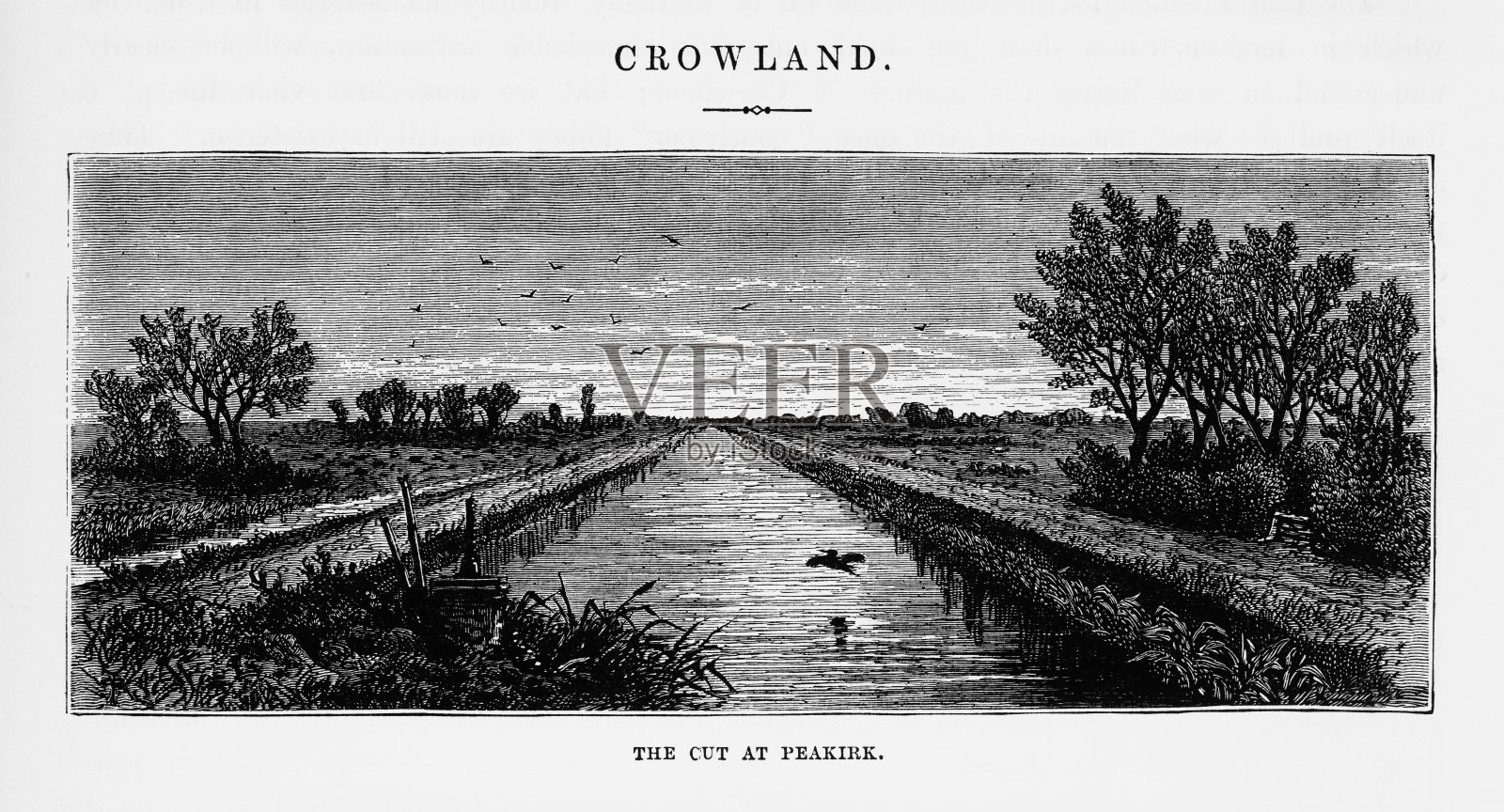 克劳兰，皮克切维多利亚版画插画图片素材