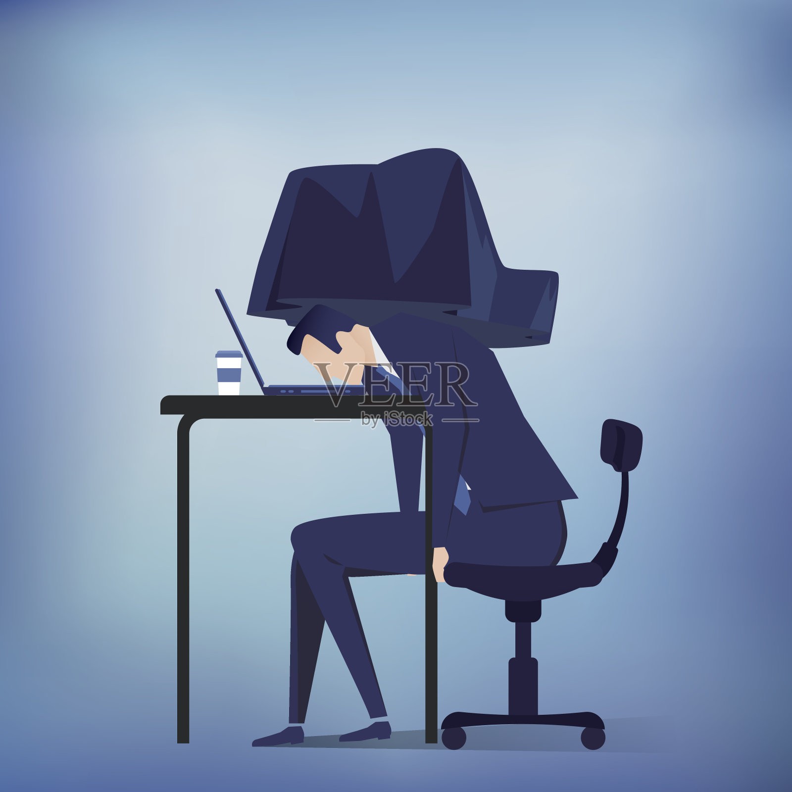 压力插画图片素材