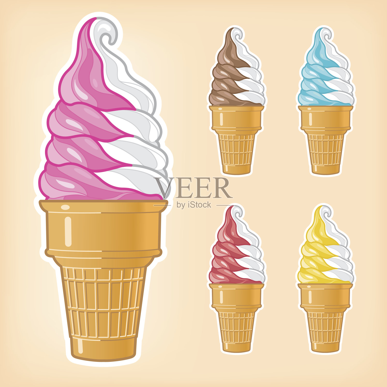 冷冻酸奶设计元素图片