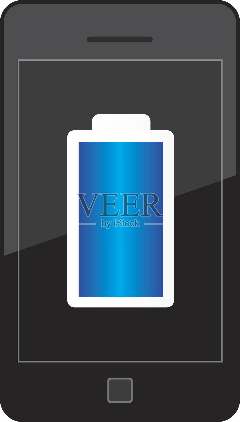 黑色充电智能手机设计元素图片