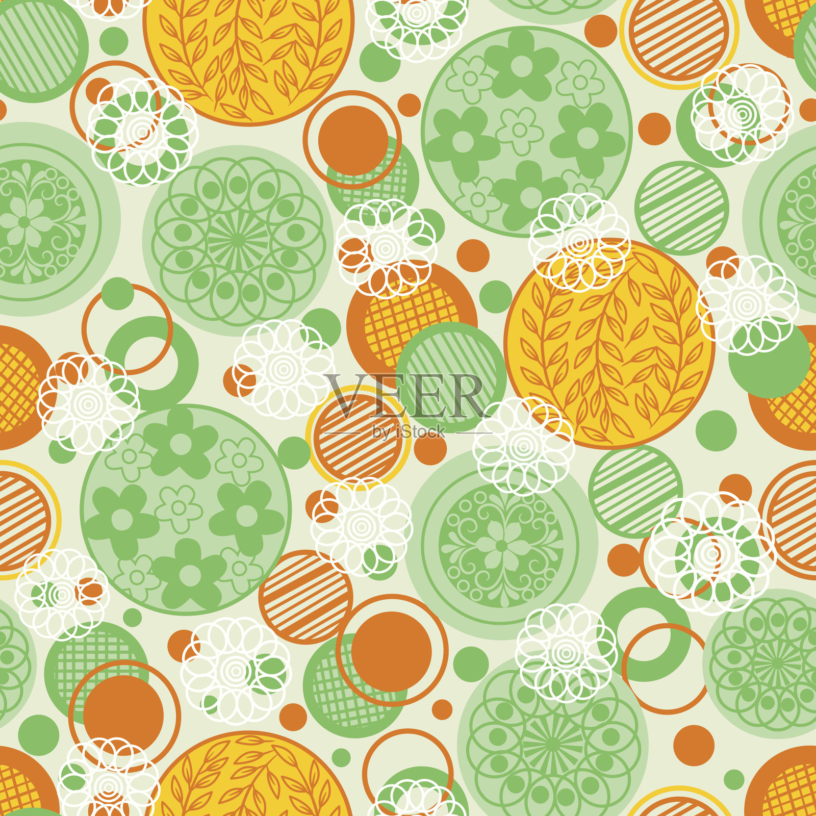 矢量圆模式。插画图片素材