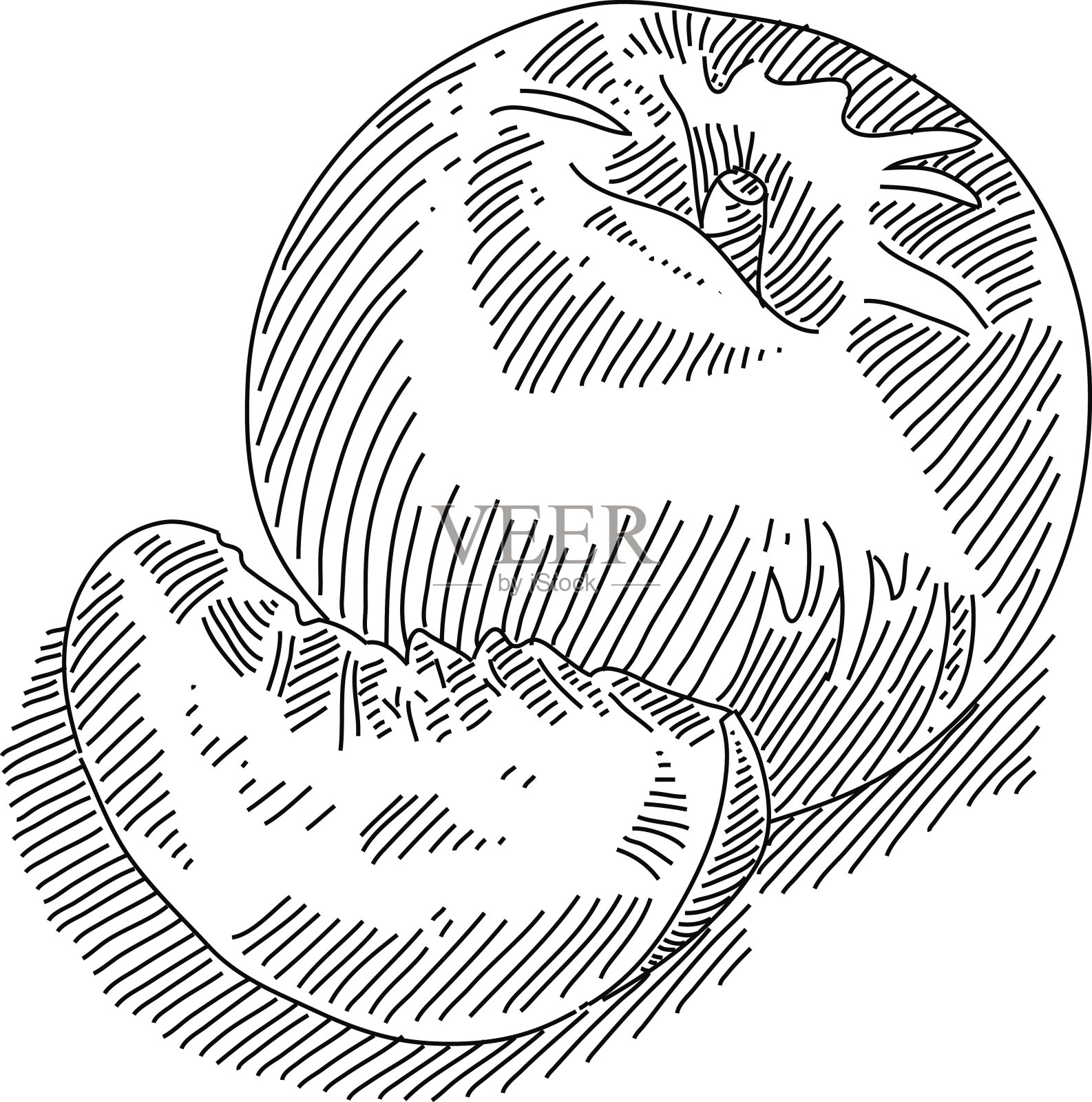 桃画插画图片素材