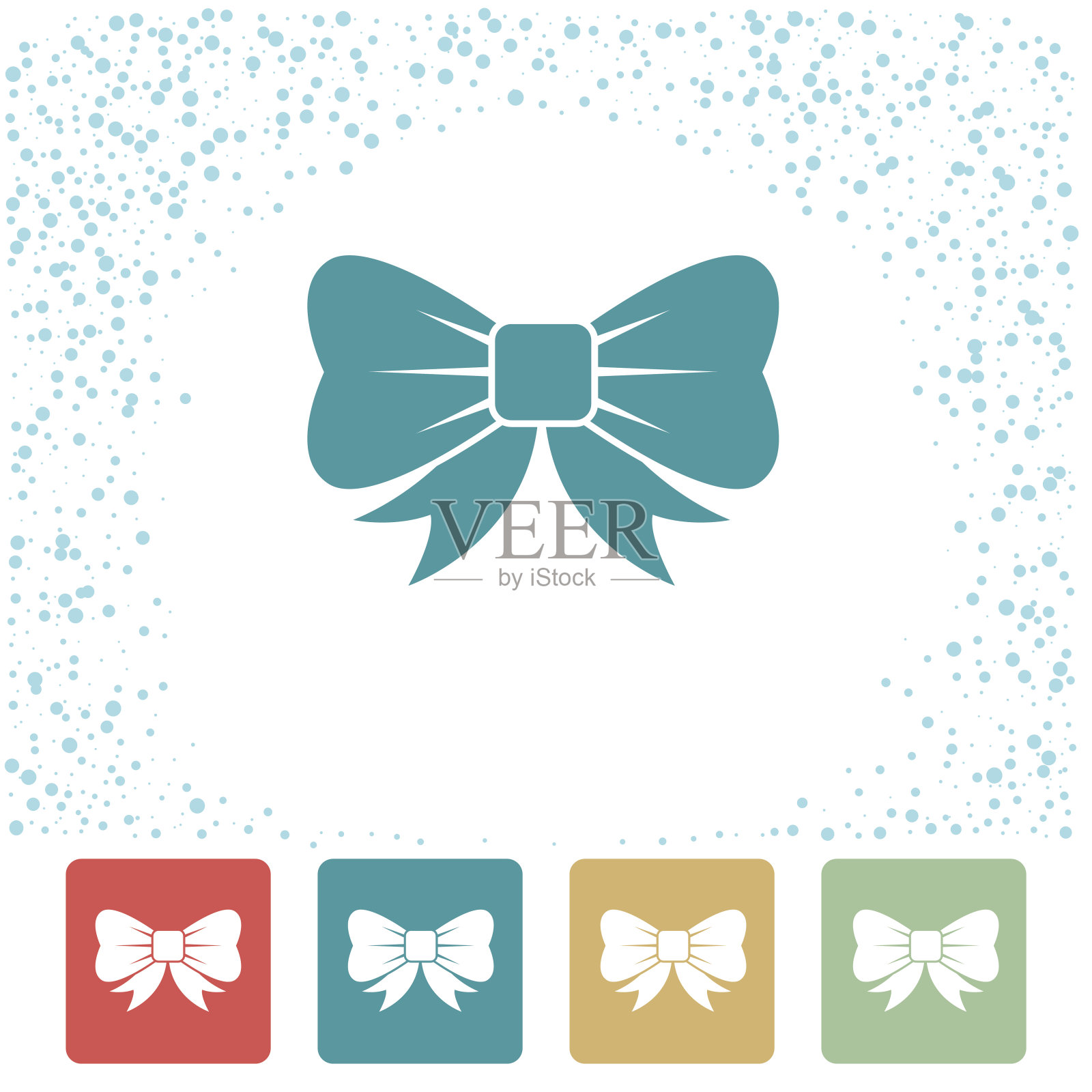 可爱多彩的圣诞节图标设计元素图片