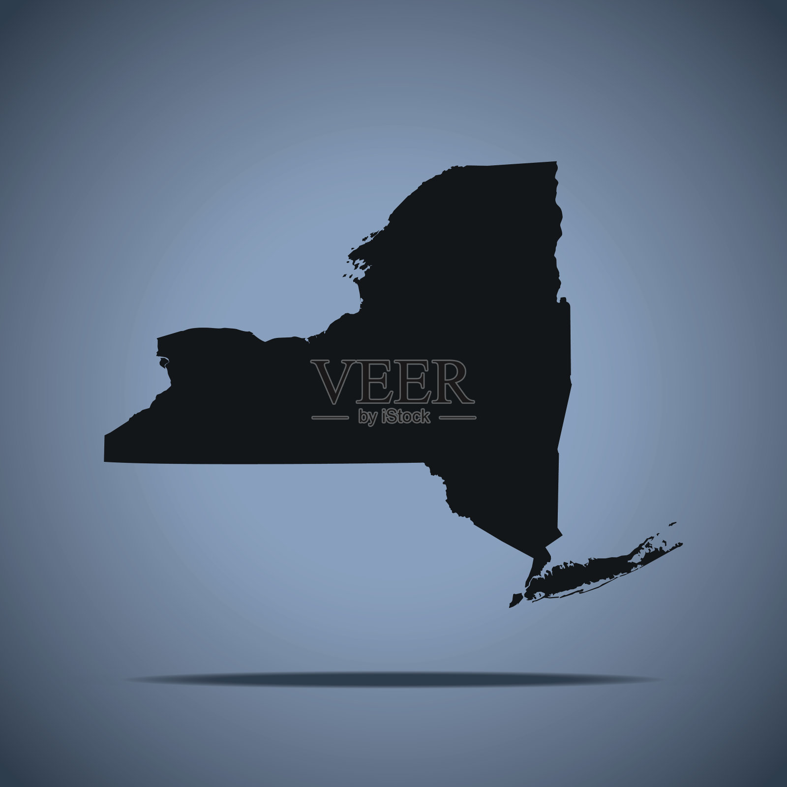 美国纽约地图插画图片素材