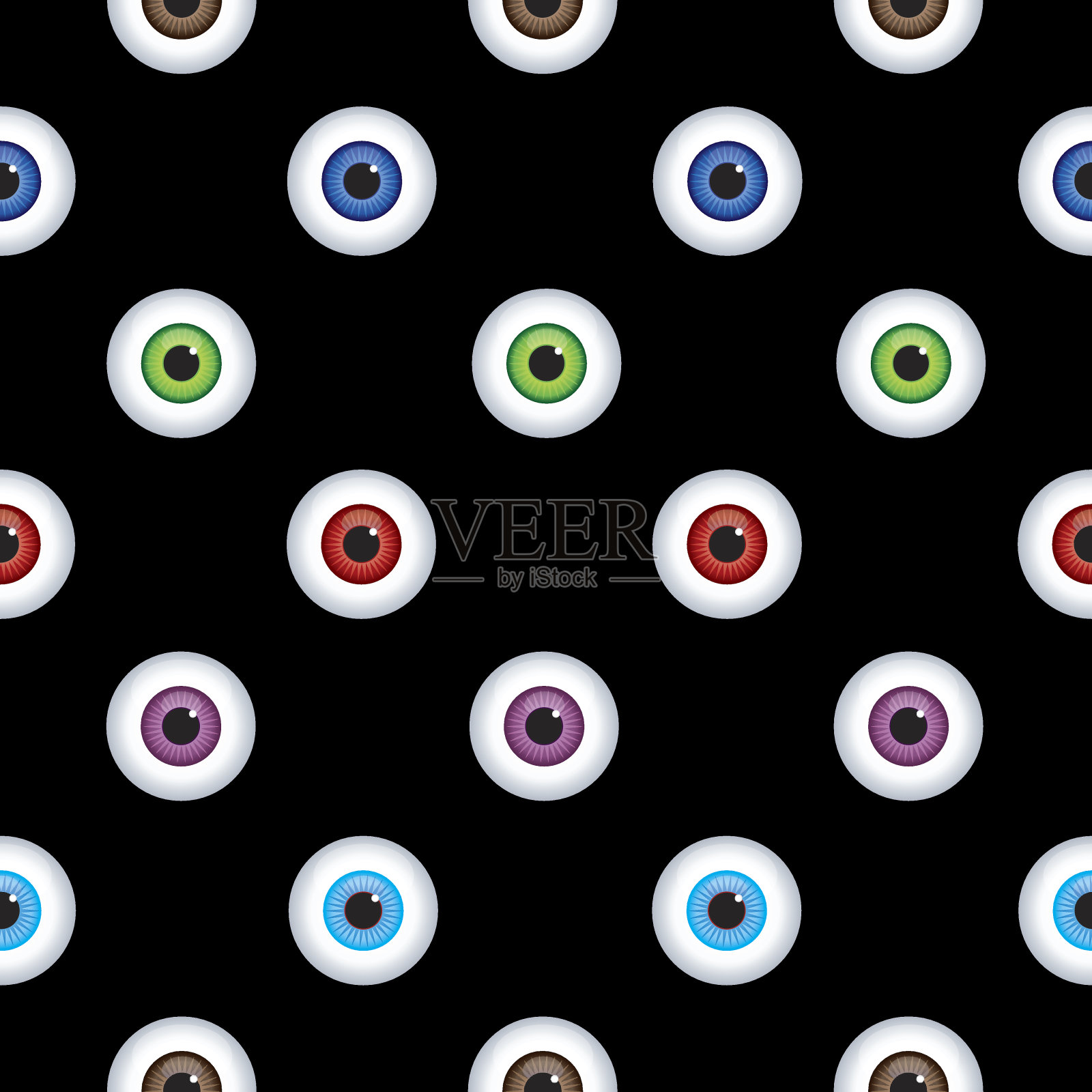 眼睛无缝模式插画图片素材