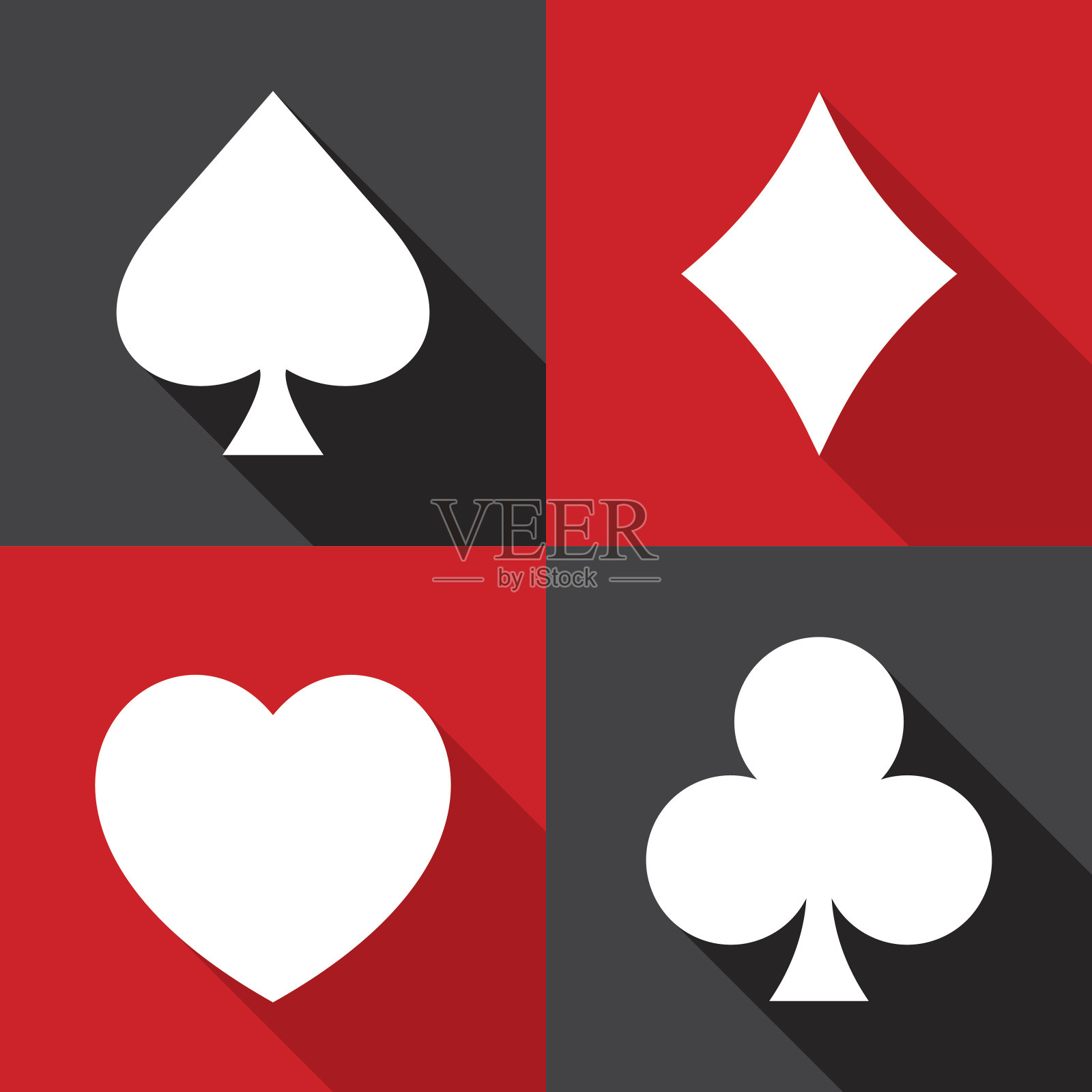 纸牌套装图标平套插画图片素材