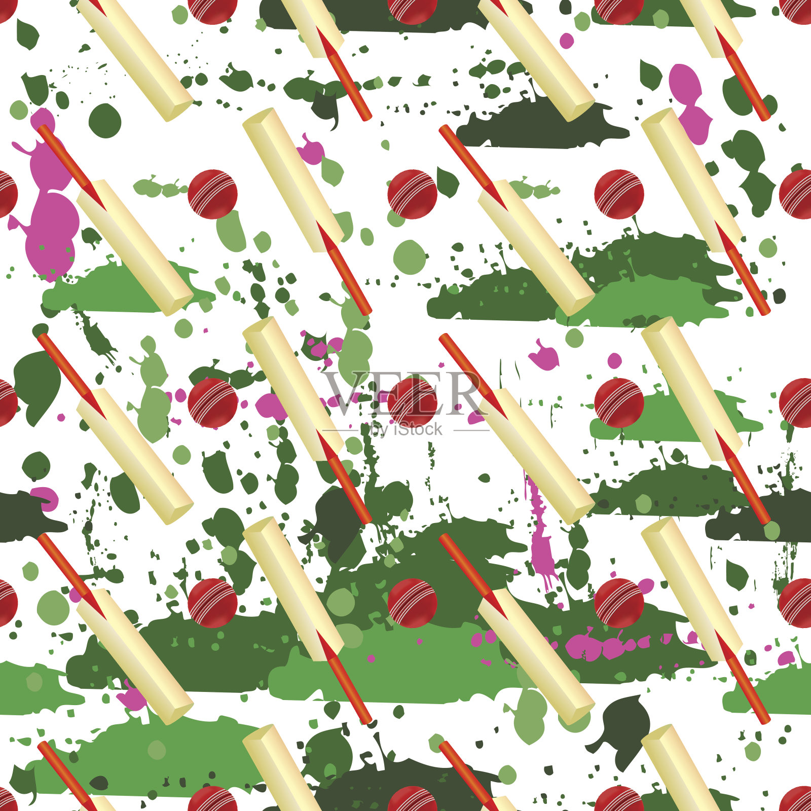 板球无缝的背景插画图片素材