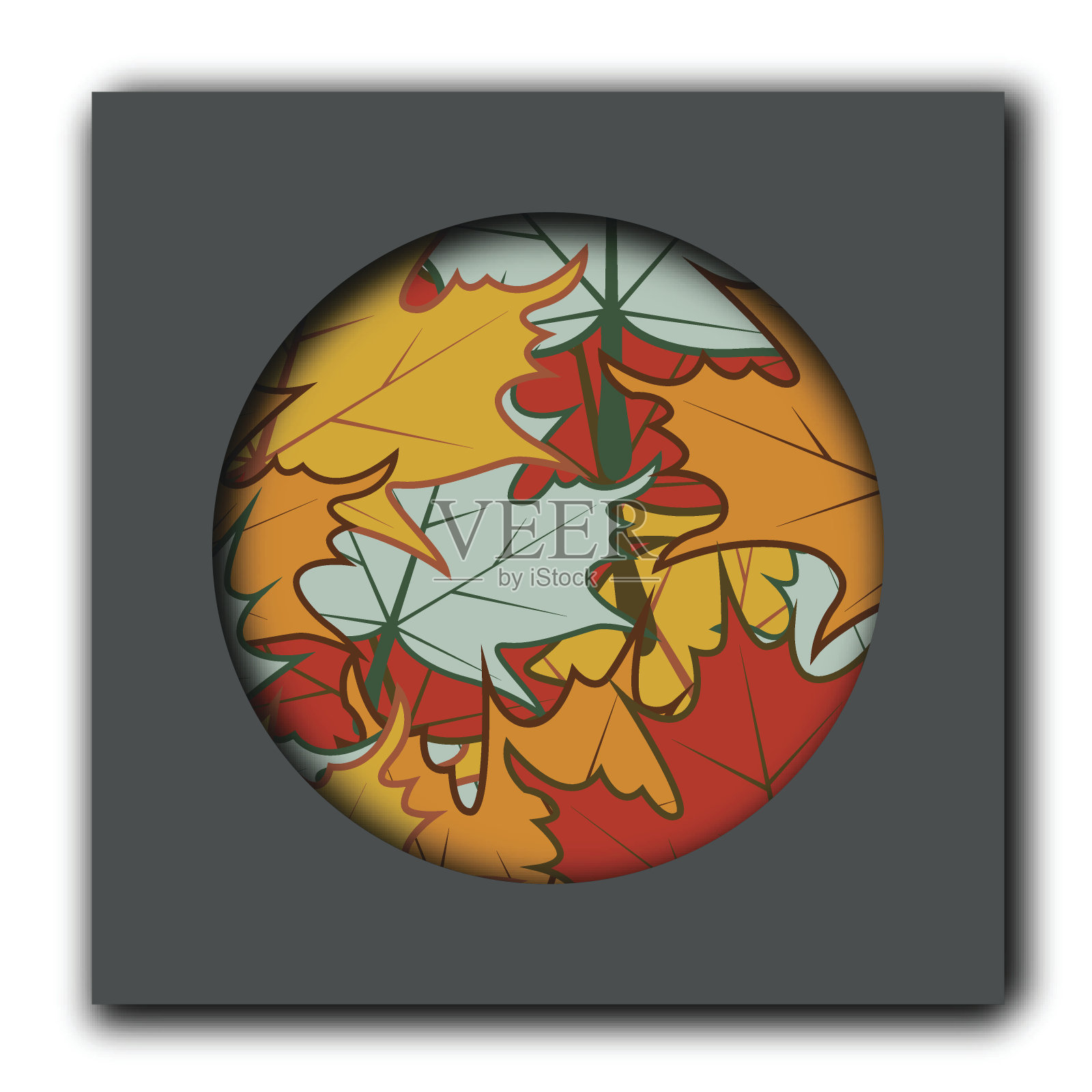 枫叶背景与封面设计插画图片素材