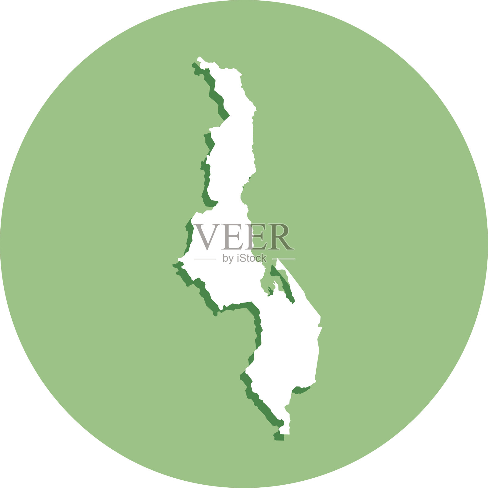 马拉维圆形地图图标设计元素图片