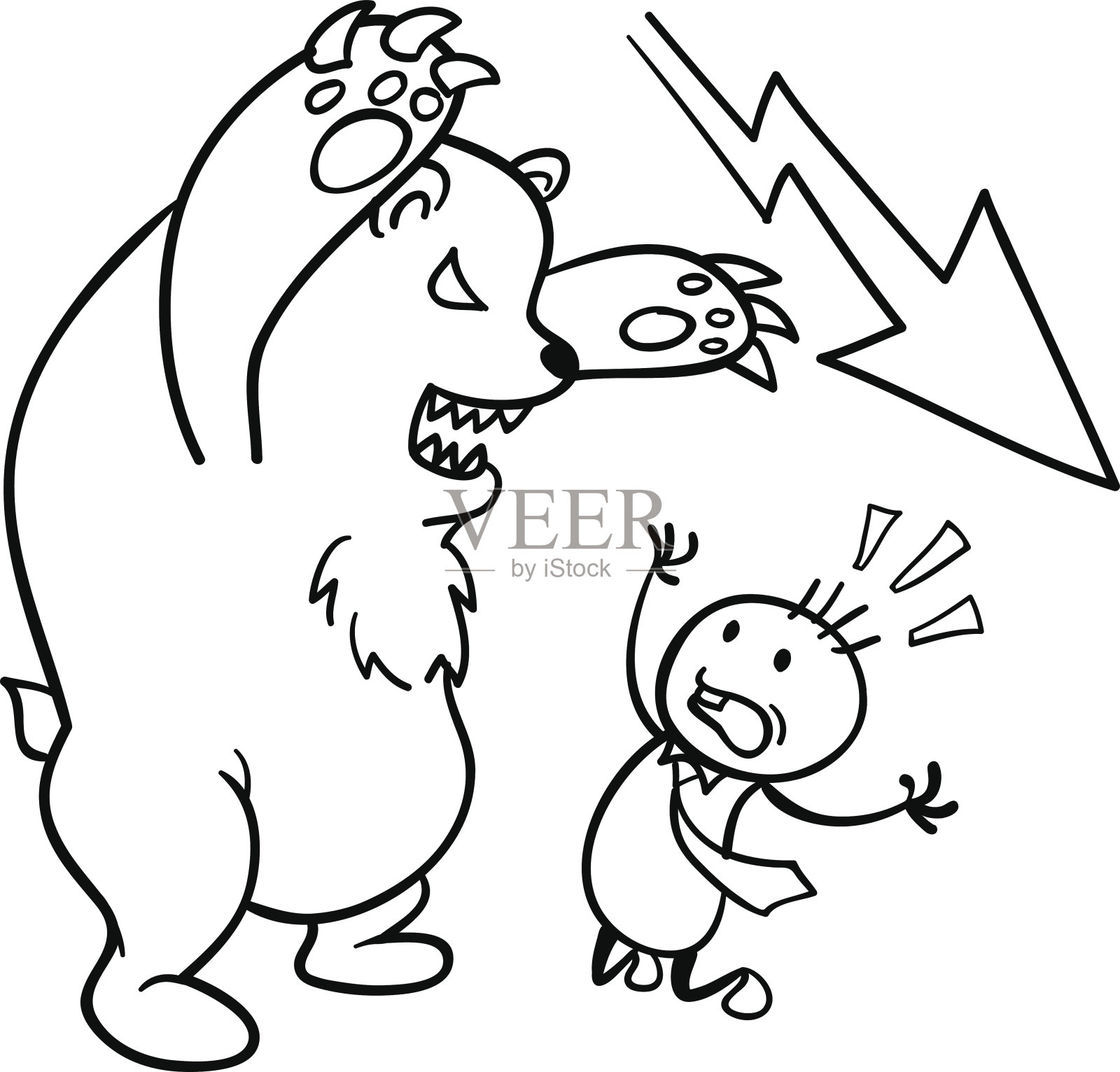 熊市! !插画图片素材