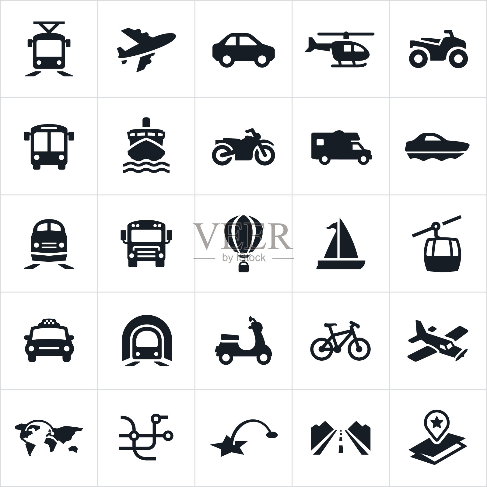 交通图标设计元素图片