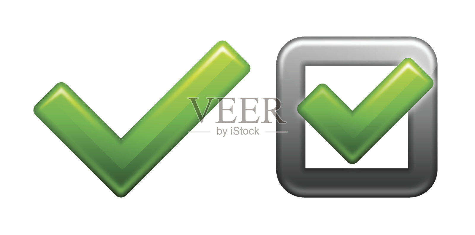 检查标记向量集插画图片素材