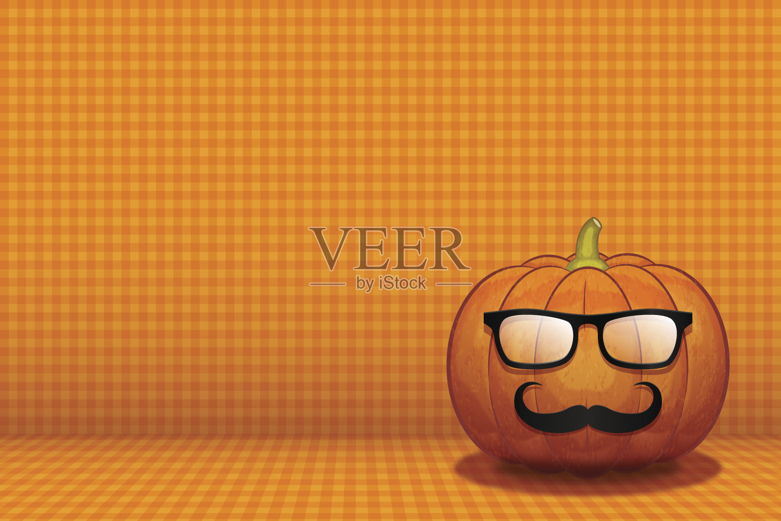 万圣节背景[嬉皮士杰克灯]插画图片素材