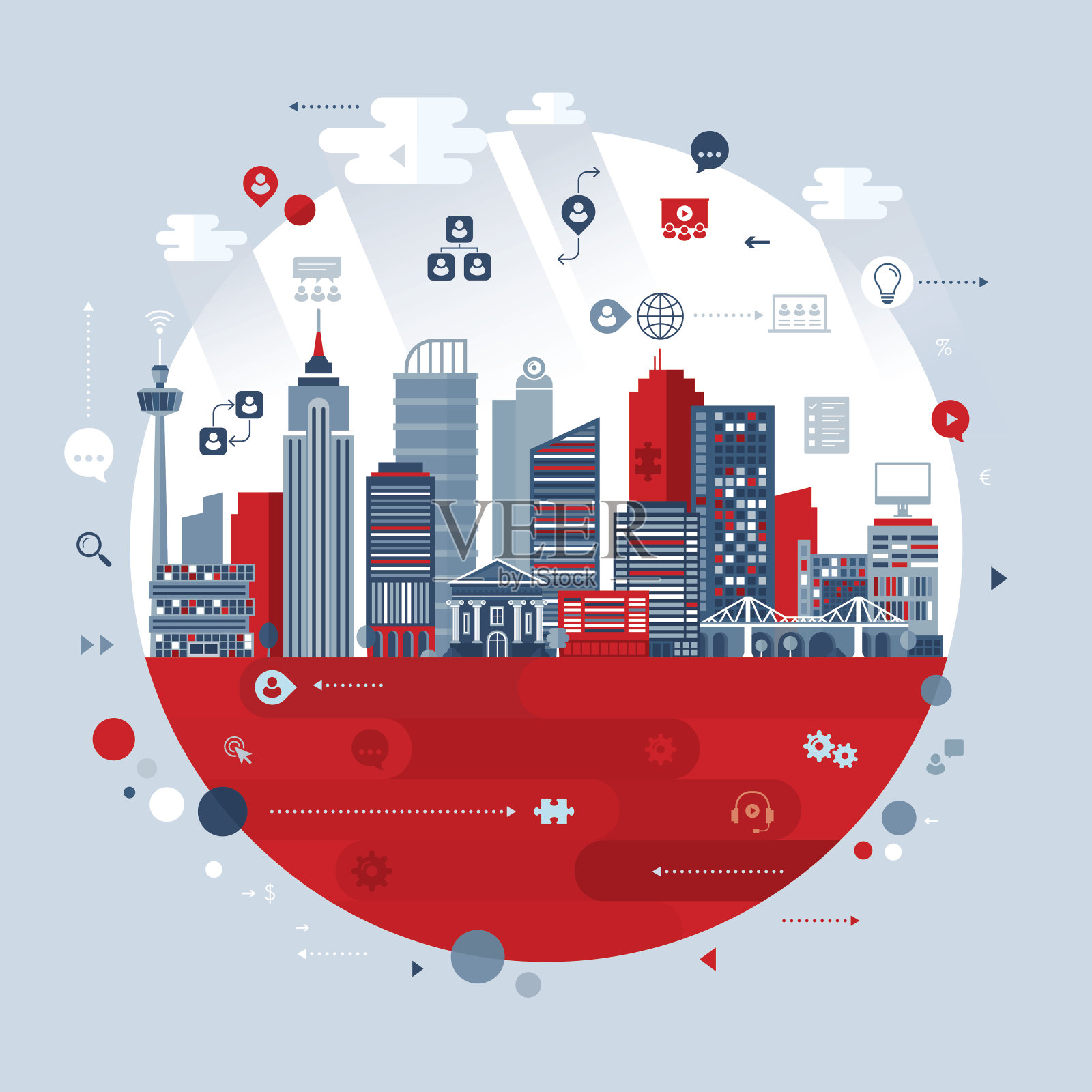 网络研讨会的概念插画图片素材