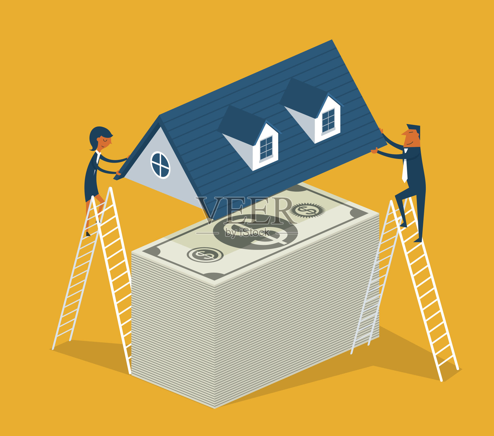 投资插画图片素材