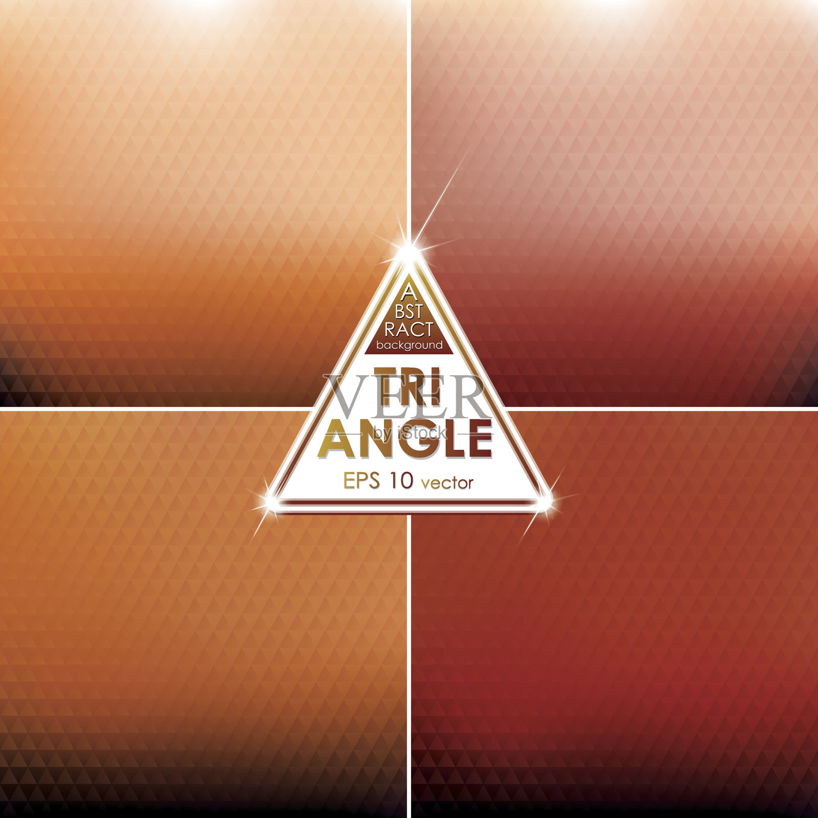 抽象三角形的背景设置橙色红色调色板插画图片素材