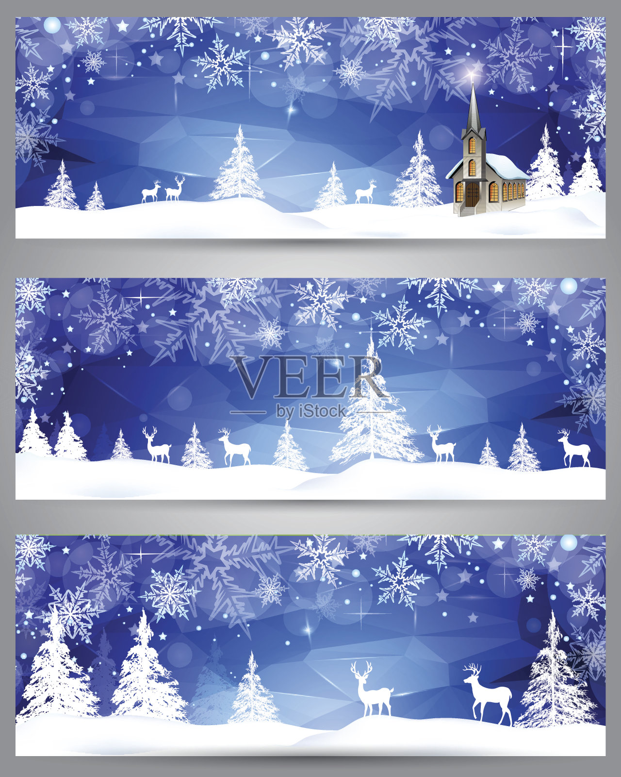 冬天的场景插画图片素材