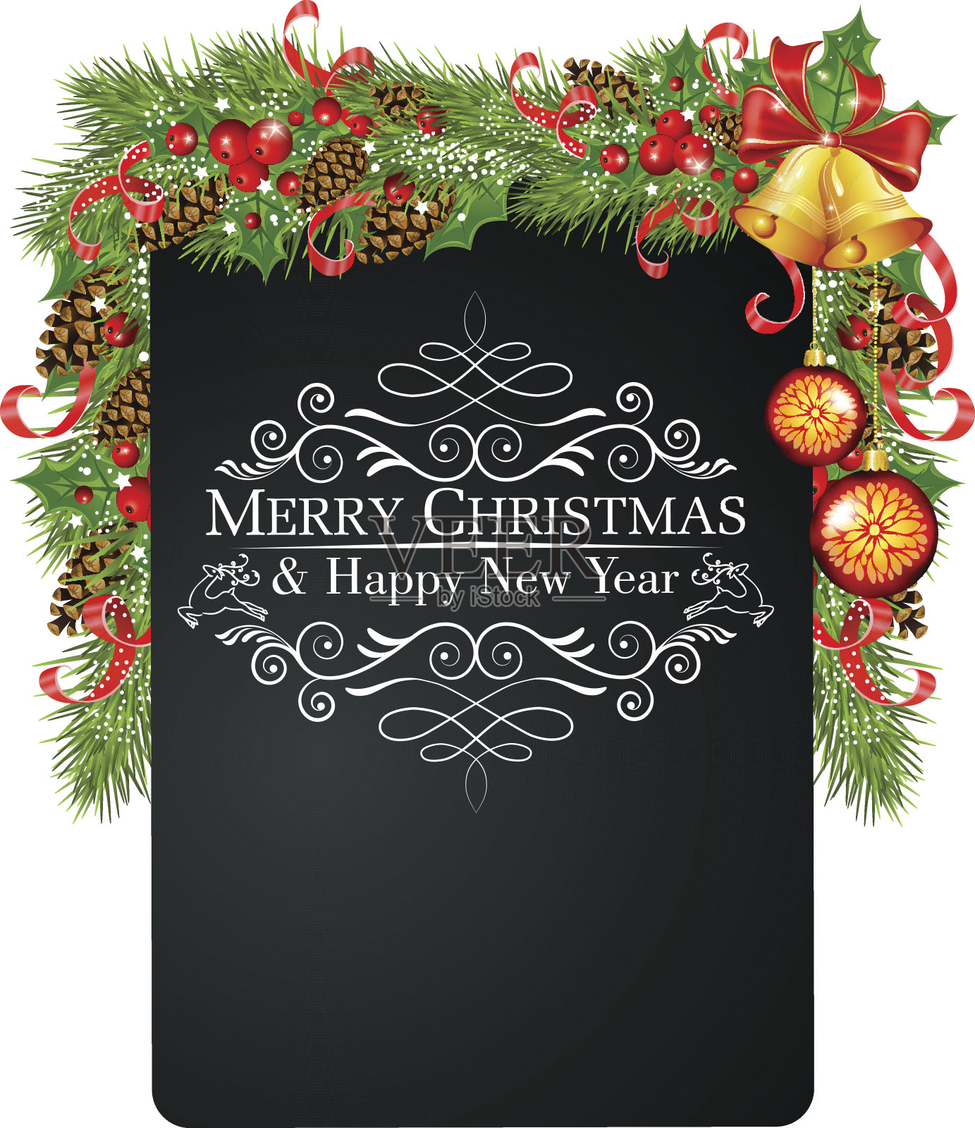 现代圣诞节的标签设计模板素材