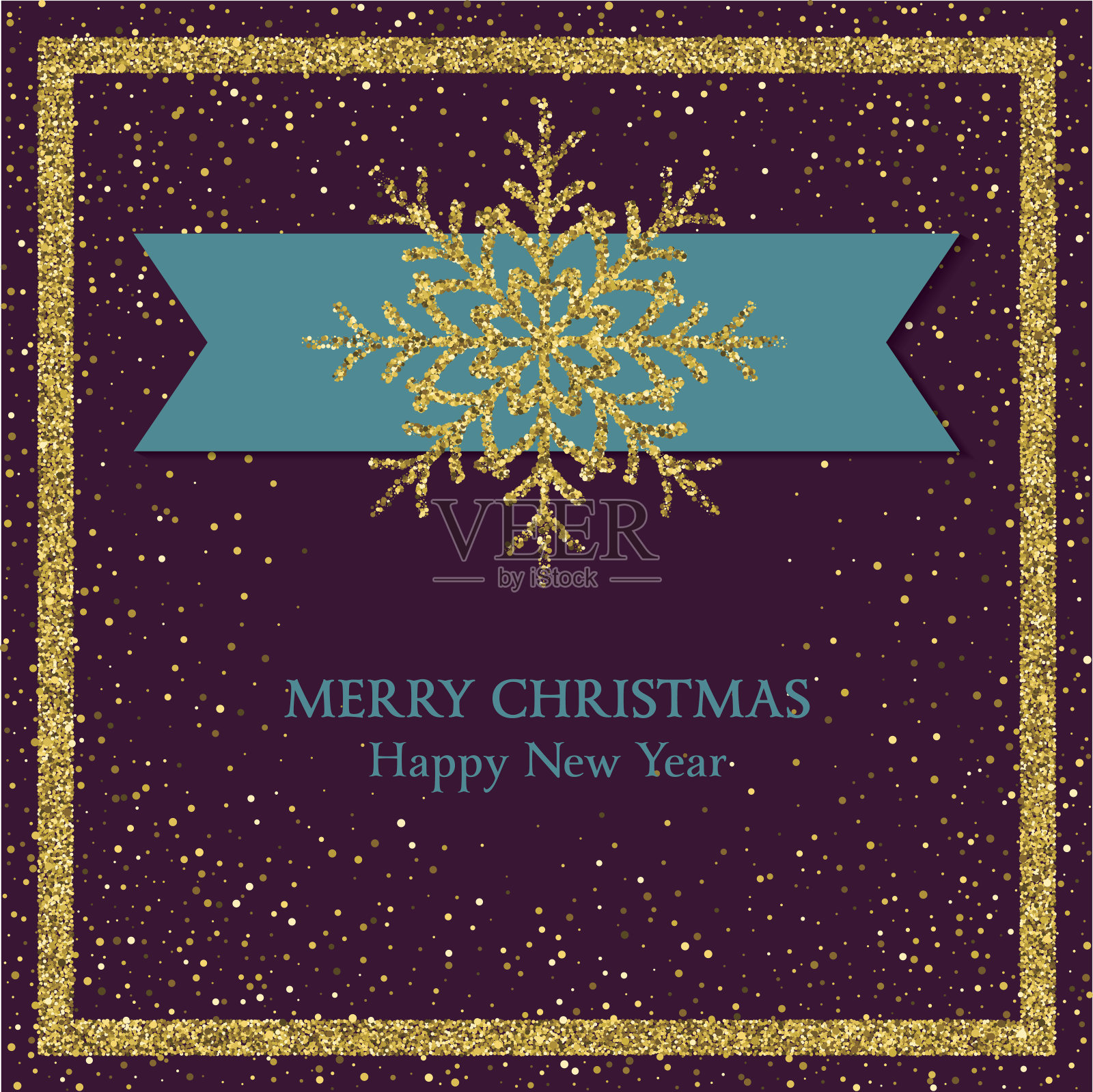 金灿灿的节日贺卡设计模板素材