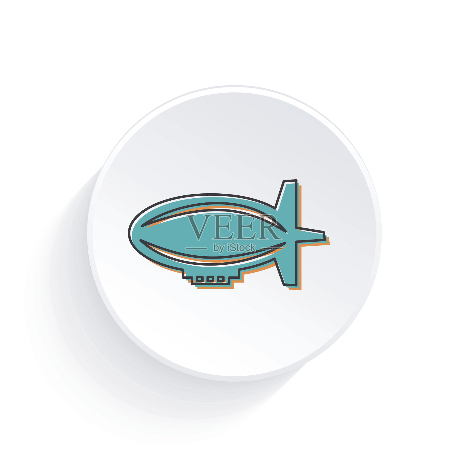 运输平面颜色与轮廓设计元素图片