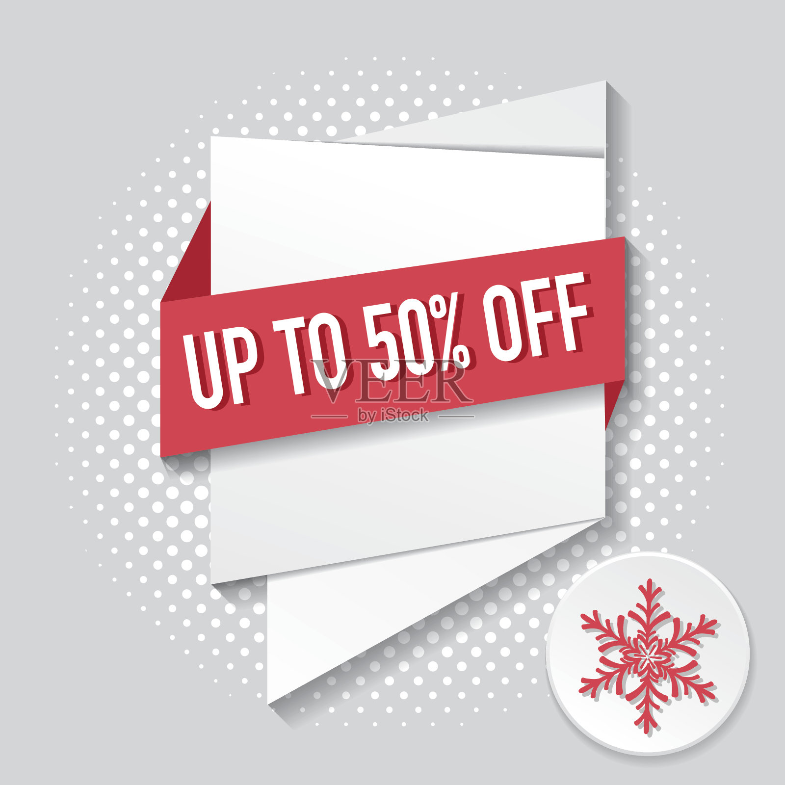 矢量徽章标签与雪花图标设计元素图片