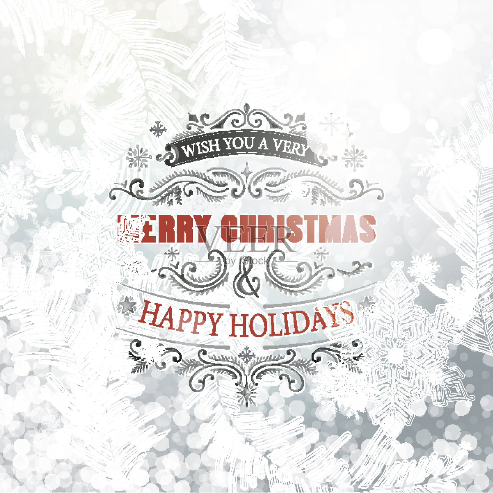 圣诞节冰冻的背景插画图片素材