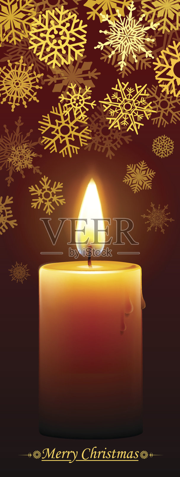 圣诞蜡烛背景插画图片素材