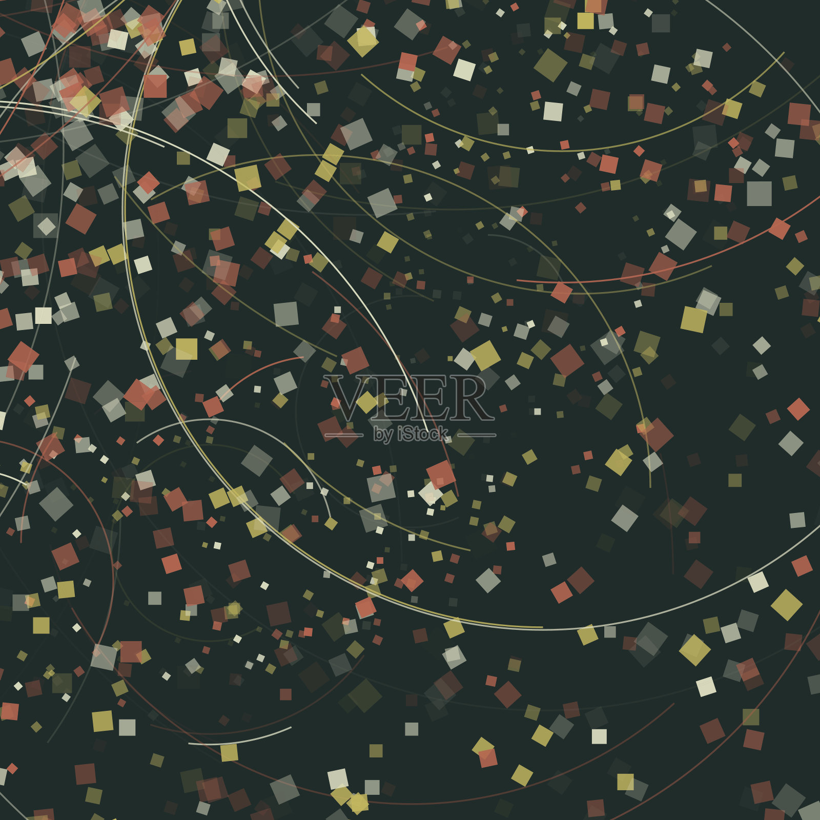 复古飞行几何元素矢量艺术模式插画图片素材