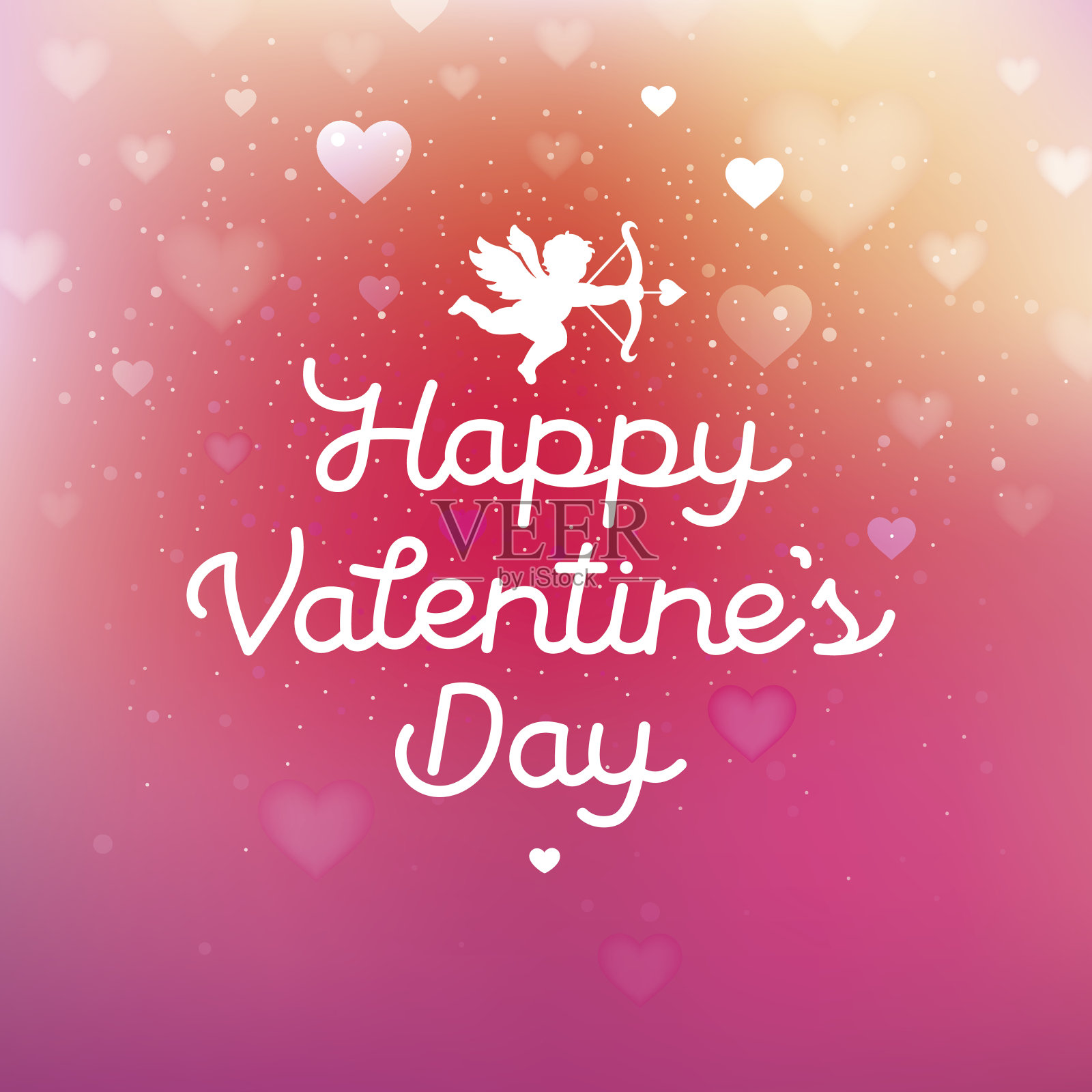 情人节快乐的心卡插画图片素材