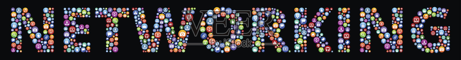 网络互联网圈矢量图形插图插画图片素材