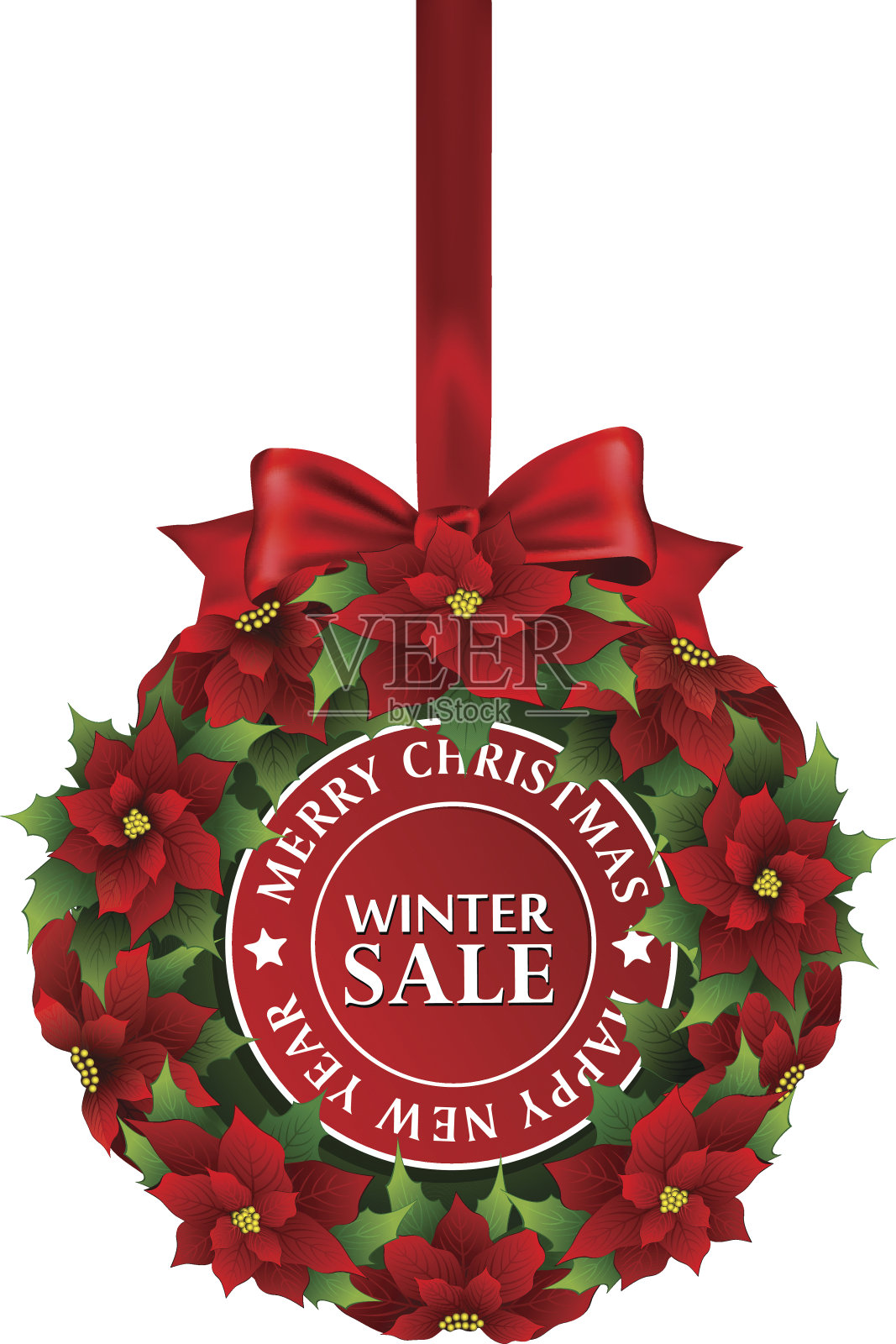 一品红插画图片素材