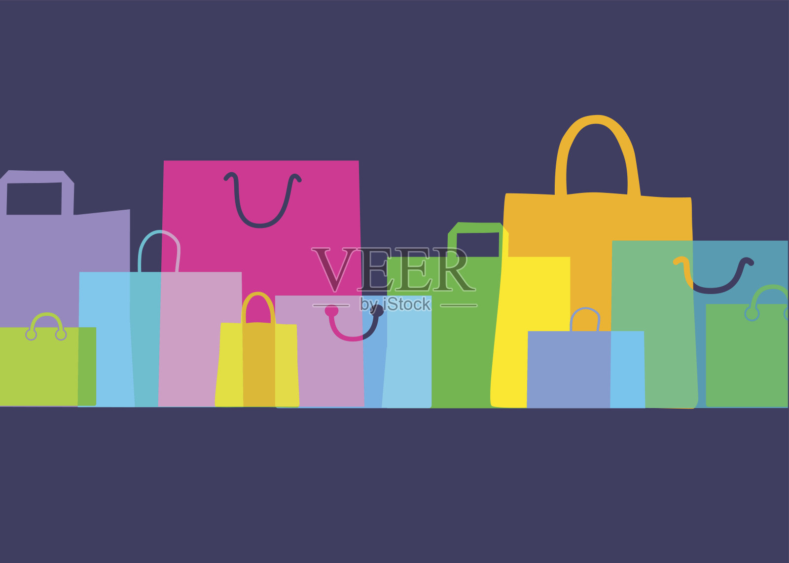 购物袋-礼品袋插画图片素材