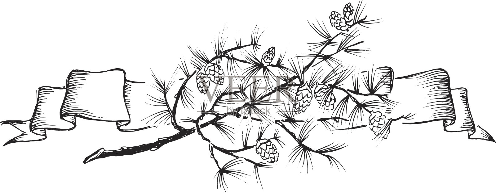 节日的装饰装饰插画图片素材